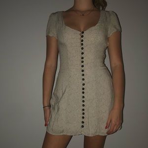 Urban Outfitters Buttoned Polka Dot Dress